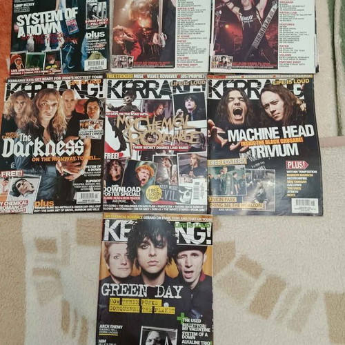 Rock magazines used, foreign and Greek variety