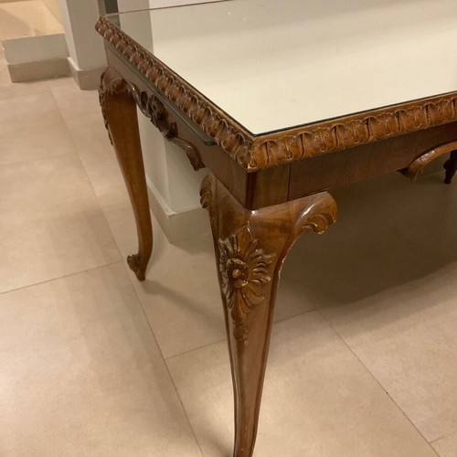 Vintage 50s coffee table with mirror surface like new