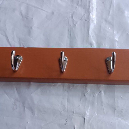 Handmade wooden coat rack 77cm for home entrance