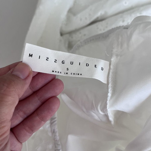 Missguided white embroidered jumpsuit