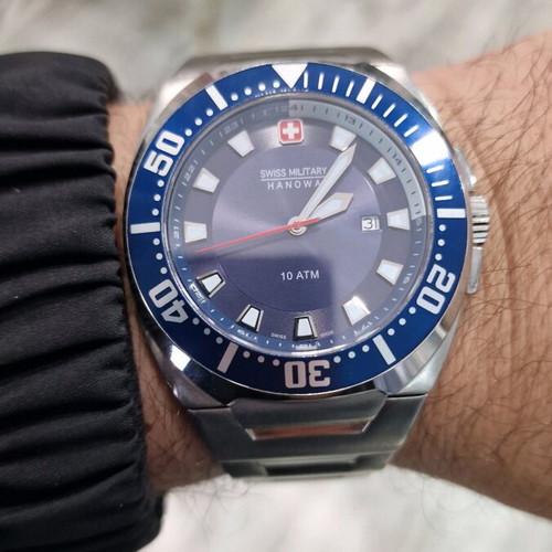 Swiss Military Hanowa wristwatch men's like new, waterproof 100 meters