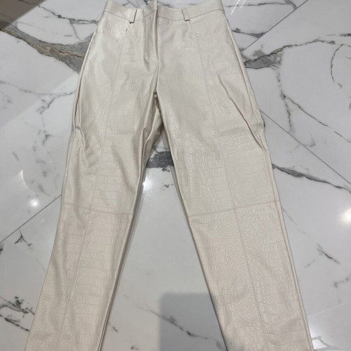 DLV by Darlin Pants new, light beige faux leather, size S