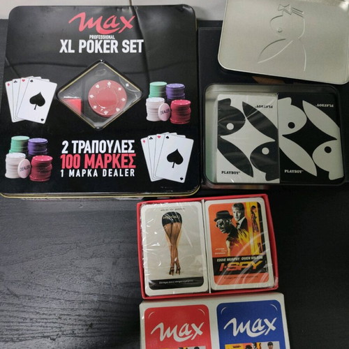 Collectible Playboy and Max playing cards and chips new