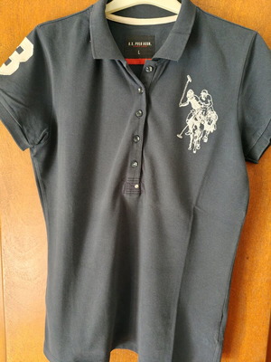 U.S. Polo Assn. Women's Short Sleeve Polo Shirt Blue Like New