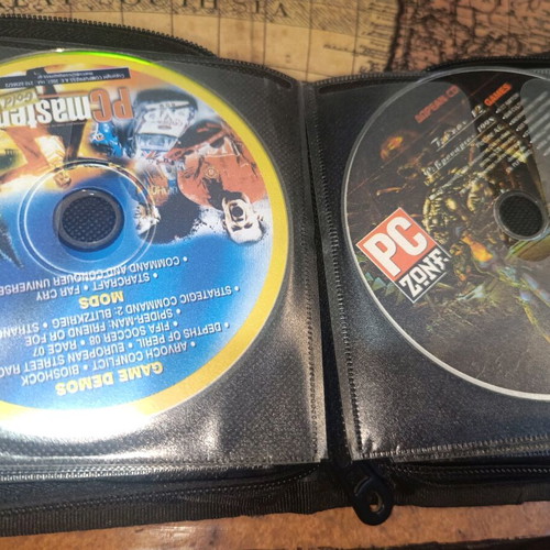 Case with various PC games and demos used