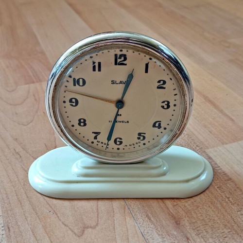 Vintage Slava Russian clock used, for collectors