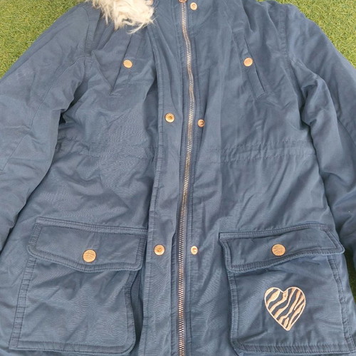 Orchestra girls' jacket used, blue, warm with lining, size 9-10 years