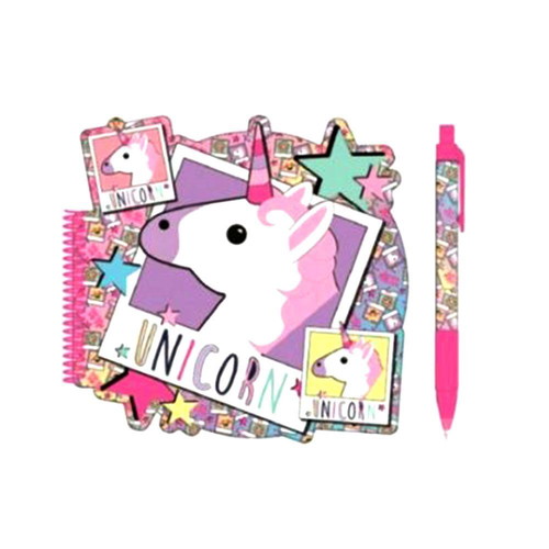 Unicorn spiral notebook and pen set new