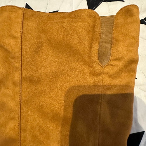 High boots over the knee like new, orange, size 39