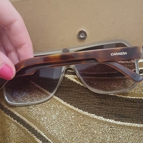 Carrera 33 Unisex Navigator Sunglasses new, brown acetate frame