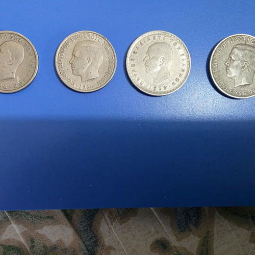 29 Greek coins from 1869 to 1968