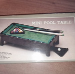 Miniature billiards used, in box