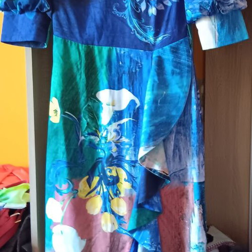 Maxi dress Mind Matter floral print blue small like new