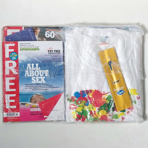 Free Collectible Magazine 2006 New with T-shirt and BIC Gel Pen