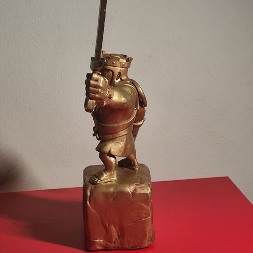 Supercell Clash of Clans Gold Barbarian Statue boxed, like new