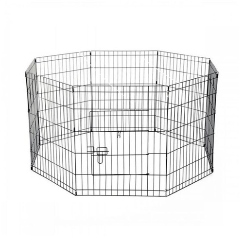 Metal black crate with door, 8 panels, 91x61 cm each
