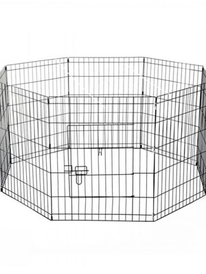 Metal black crate with door, 8 panels, 91x61 cm each