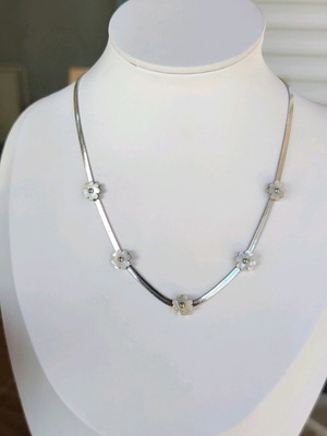 Steel Necklace New White Silver