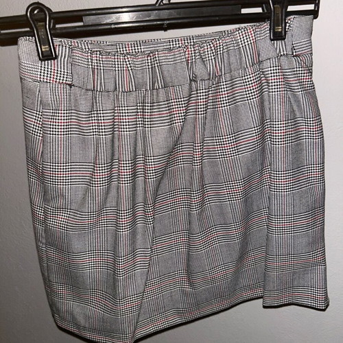 Checked skirt new, gray, size S