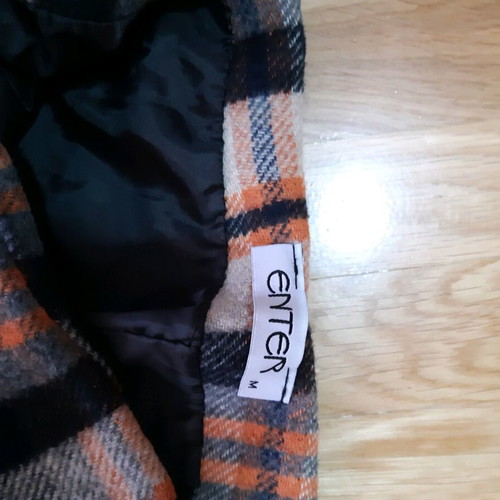 Wool plaid skirt like new, size XS, beige and brown