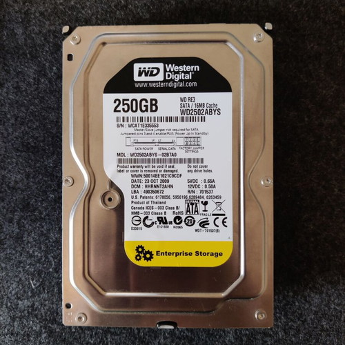 WD 250GB SATA II 7200 RPM Enterprise Storage hard drive