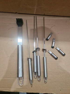 Metal skewers used