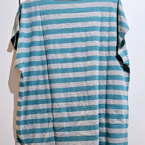 Striped women's blouse like new, petrol-gray, size 5XL