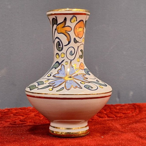 Ikaros Rodos ceramic vase used, beautiful hand-painted motifs