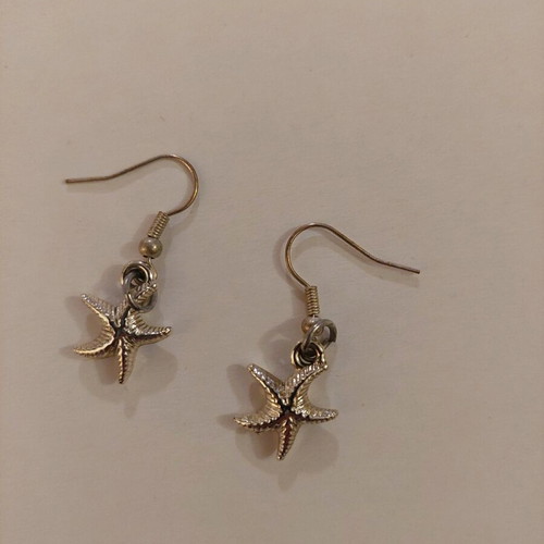Starfish earrings like new, silver
