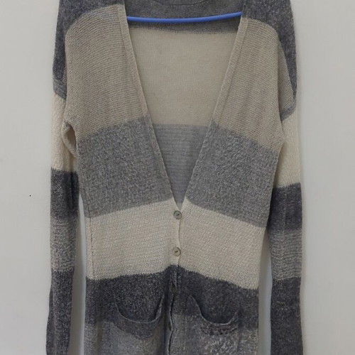 Benetton women's cardigan size M, like new, gray multicolor