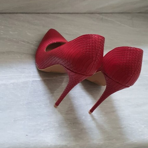 Red high heels with genuine leather insole size 37 new