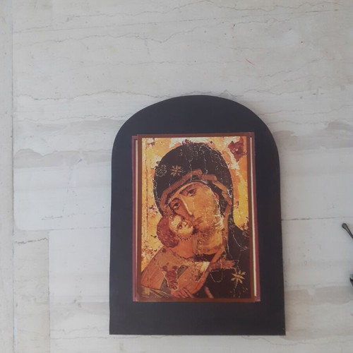 Wooden handmade religious icon new, 39x28 cm, decoupage