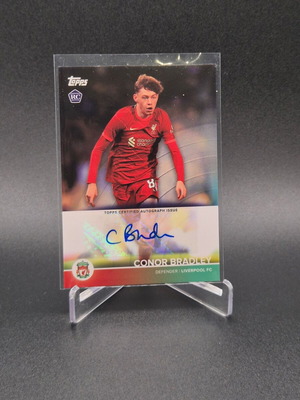 2021-22 Topps Liverpool σετ ομάδας Conor Bradley #6 Rookie RC Auto μεταχειρισμένο