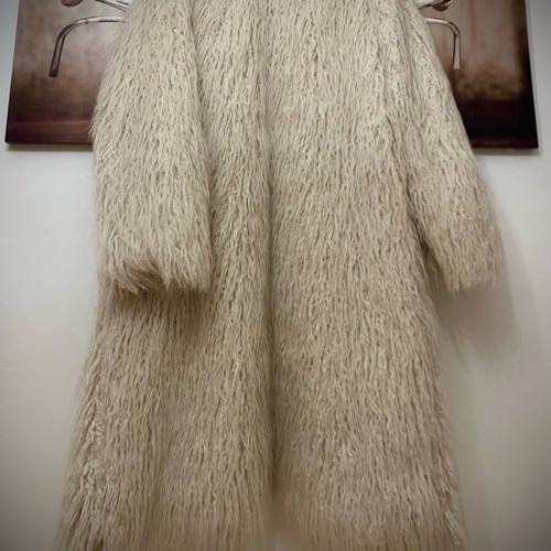 Ckontova Boho Faux Fur Coat like new, one size, grey beige