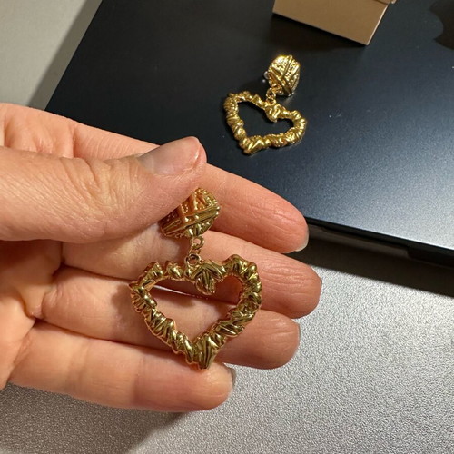 Heart earrings new in gold color Bohemian Lady