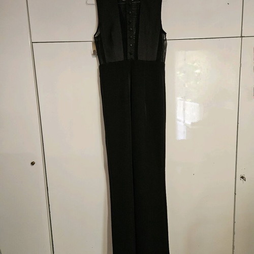 Mind Matter one-piece jumpsuit size L like new, black with mesh detail
