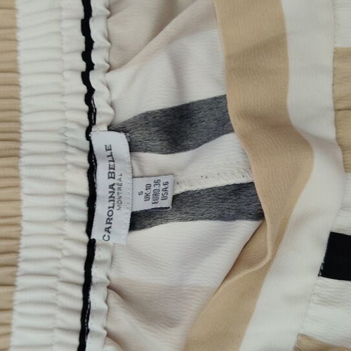 Wide-leg pants like new, white and beige, size S