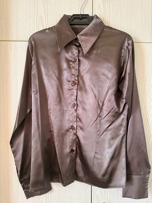 Satin brown shirt used, size M