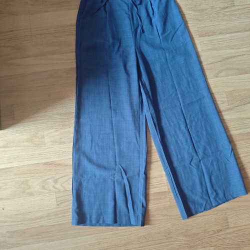 Women's summer set new, blue top with ruffles and wide pants size L