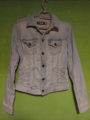 Bershka denim jacket used, size L, blue
