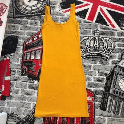 Samsoe Samsoe women's sleeveless tank top dress Sue long size S used, mustard