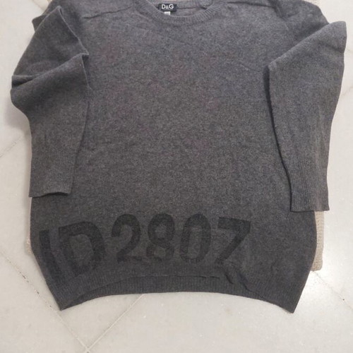 Dolce & Gabbana thin sweater gray size M like new, 100% wool