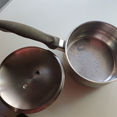 Milk saucepan used, small with lid