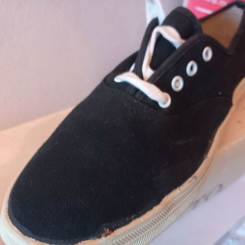 Blue canvas shoes size 36