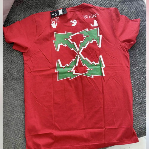 Off White T-shirt large new, red