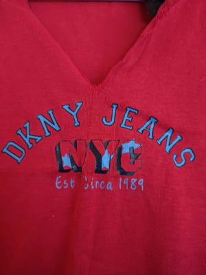 Dkny τοπ μεταχειρισμένο, κόκκινο, μέγεθος small-medium, βαμβακερό