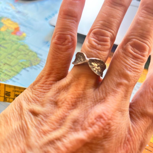 Silver ring with 20 mm diameter, size 62