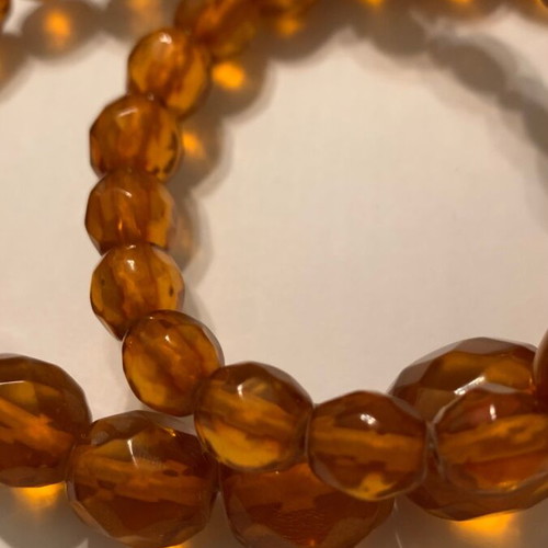 Natural amber Kaliningrad like new, cognac color 57cm