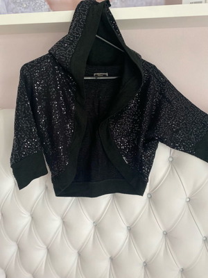 Black sequin bolero cardigan Edward M