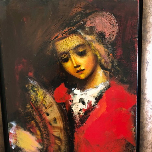 Miltiadis Gatzonis oil painting used with frame 40x50cm